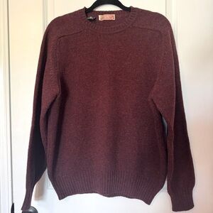 Lazarus 100% Virgin Wool Vintage Burgundy Sweater Made in Italy Size Large